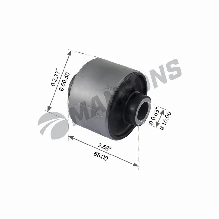 Сайлентблок кабины 016.5*60.5*68 передний Renault Premium/Kerax 800.087