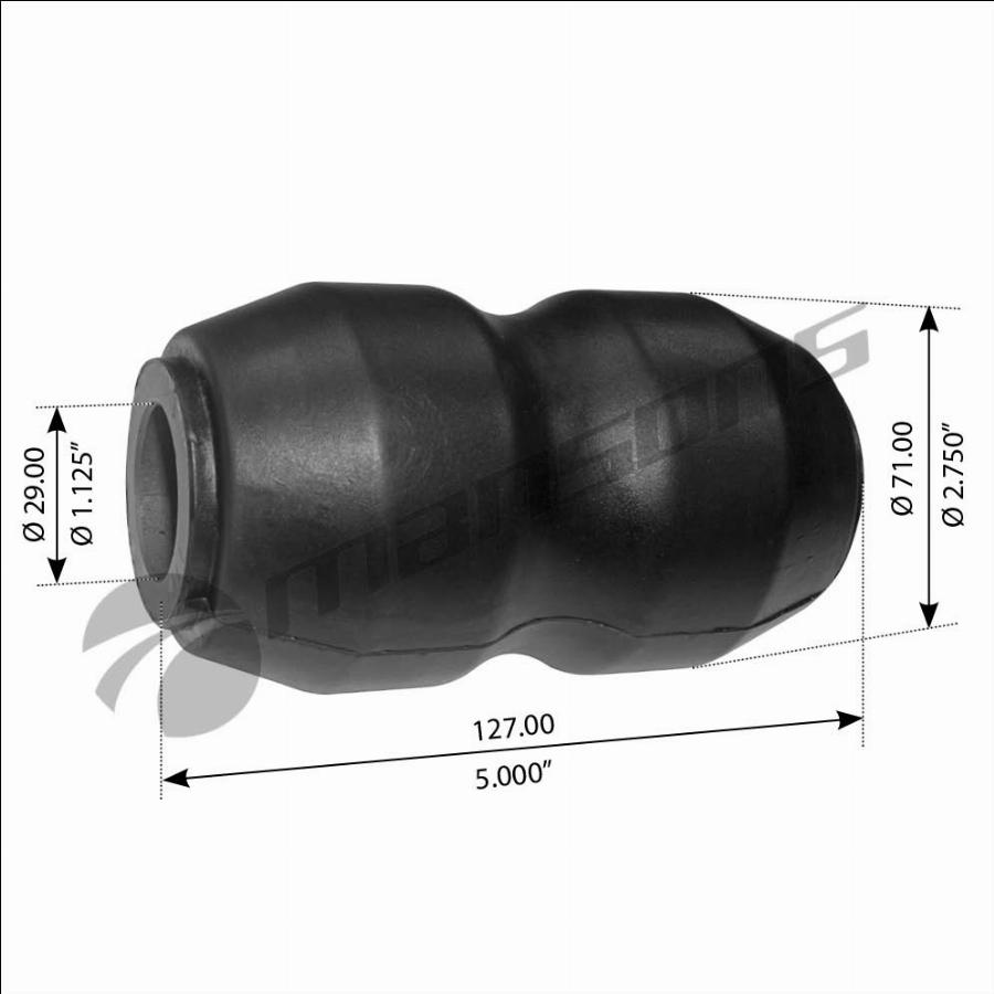 Сайлентблок рычага подвески 30*70*127 SMB NA9 600.119