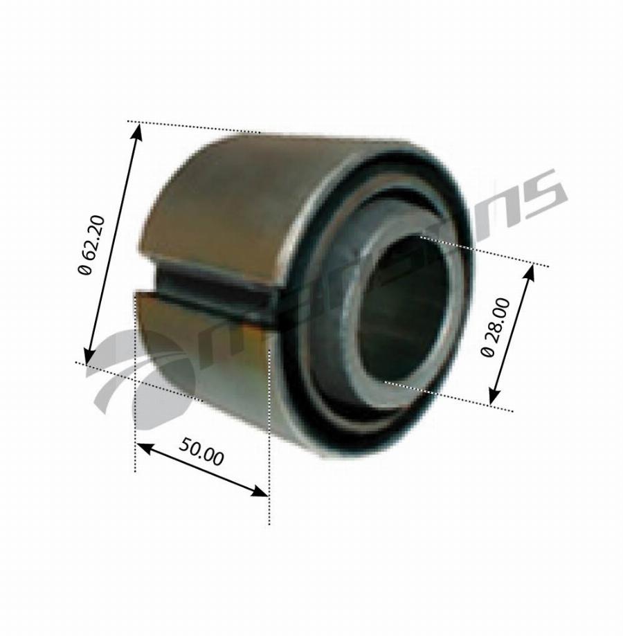 Сайлентблок стабилизатора 028*63*50 переднего/заднего Iveco Stralis 790.114