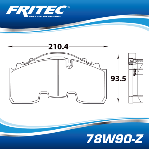 Колодки тормозные дисковые 211*93*30 керамические BPW SB374 05/03--> 78W90