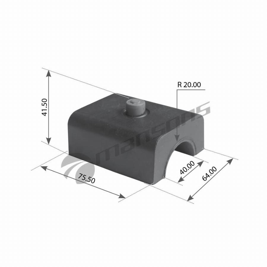 Сайлентблок стабилизатора заднего D=40 DAF LF45 200.054