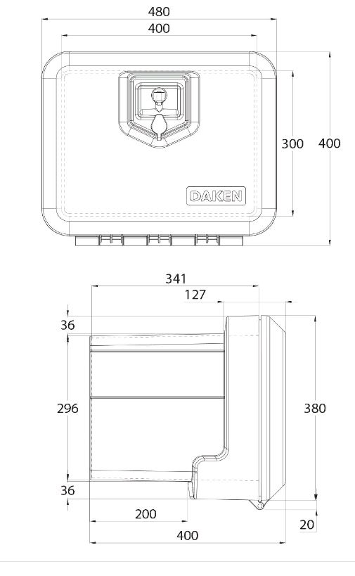 Ящик инструментальный 480*400*400 39,5L WELVET 500 81002