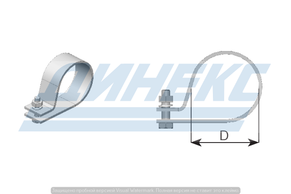 Хомут D=120 mm цинк 99420