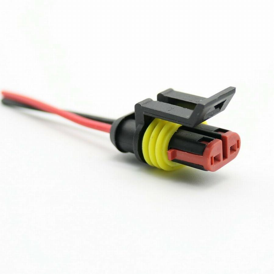 Разъем 2-х контактный бокового габарита с проводами 28208001