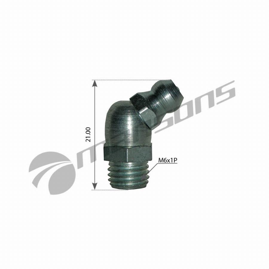 Масленка M6*1 угловая 45 градусов M014