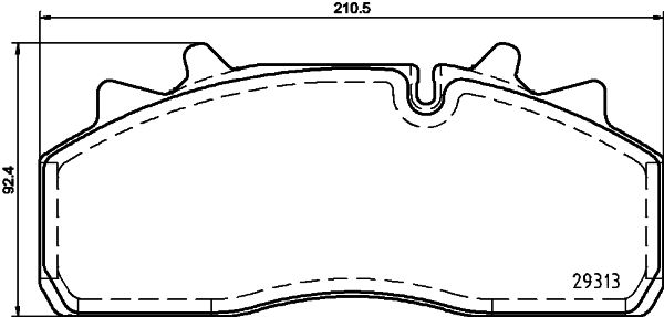 Колодки дискового тормоза SAF SKRB/DAF CVP090K