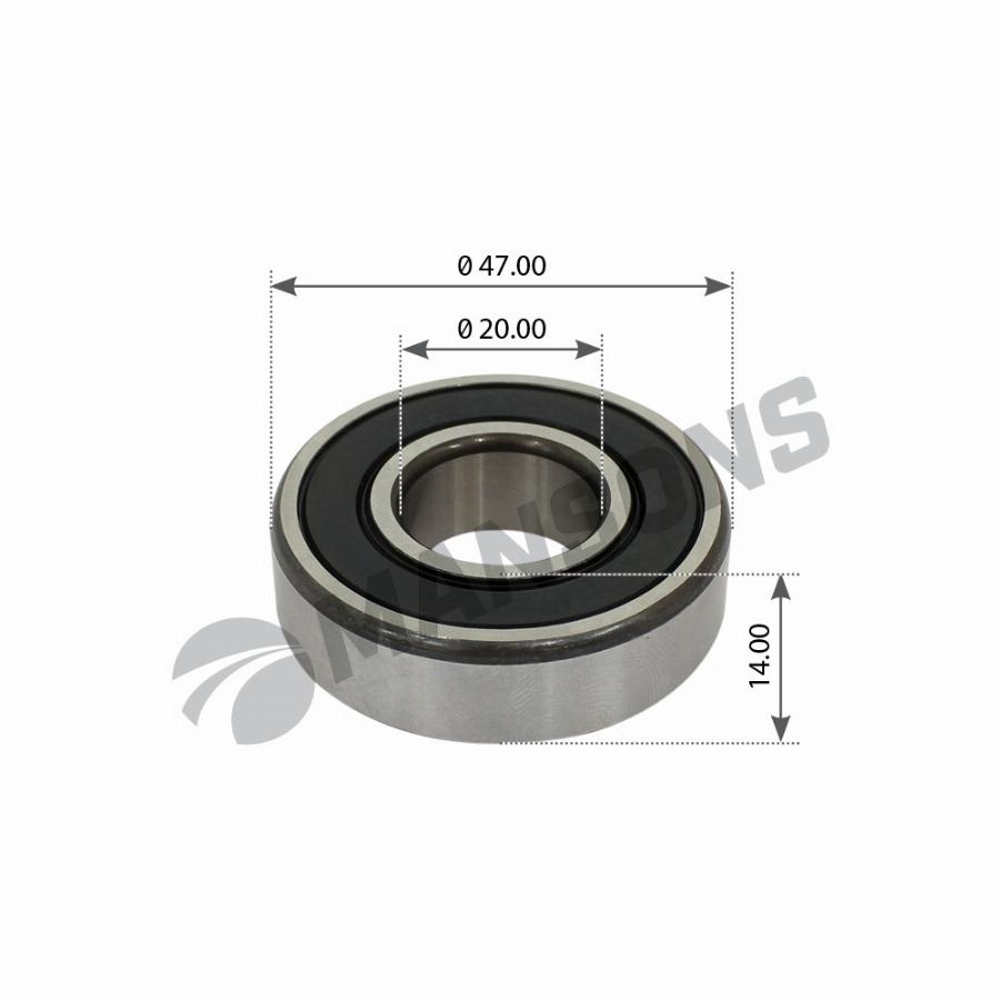 Подшипник маховика 020*47*14 Scania/MB/ГАЗ-53/3307 100.884