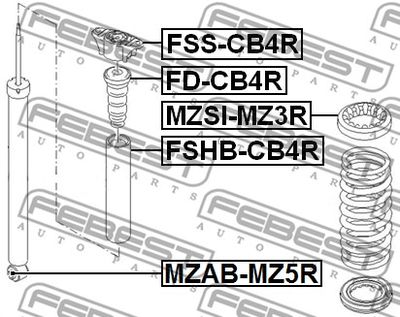 Опора амортизатора заднего FORD Focus 2 FSSCB4R