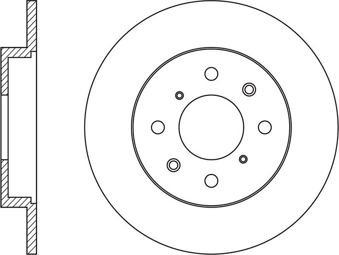Диск тормозной задний Honda City 1.5/Jazz 1.2/1.4 08-13 RN1642