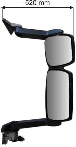 Зеркало двойное с электроприводом и подогревом правое Iveco Stralis 07> ZL0159021HPR