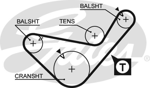 Ремень ГРМ Mitsubishi L200/L300/HYUNDAI 2.5D/TD 5436XS