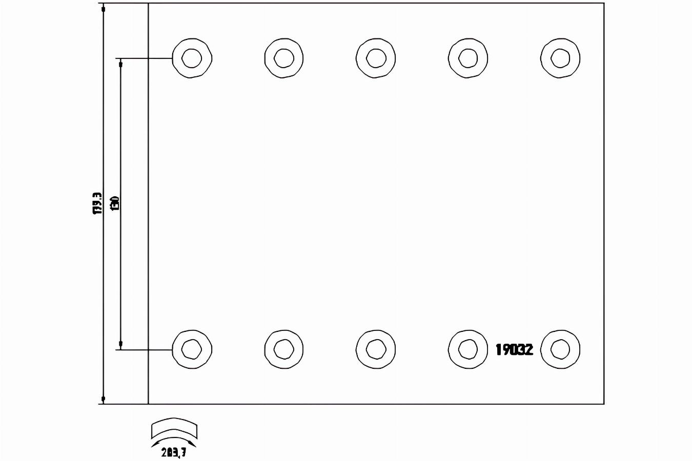 Накладка тормозная 19032 1REM 420*180 BPW/SAF BC361A7740
