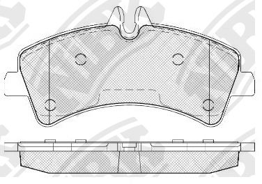 Колодки дискового тормоза задние MB Sprinter/VW Crafter 06-> PN0038