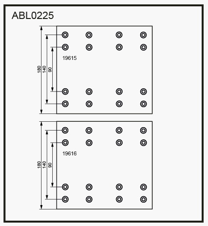Накладка тормозная 19615 STD 420*180 IKARUS/NEFAZ ABL0225