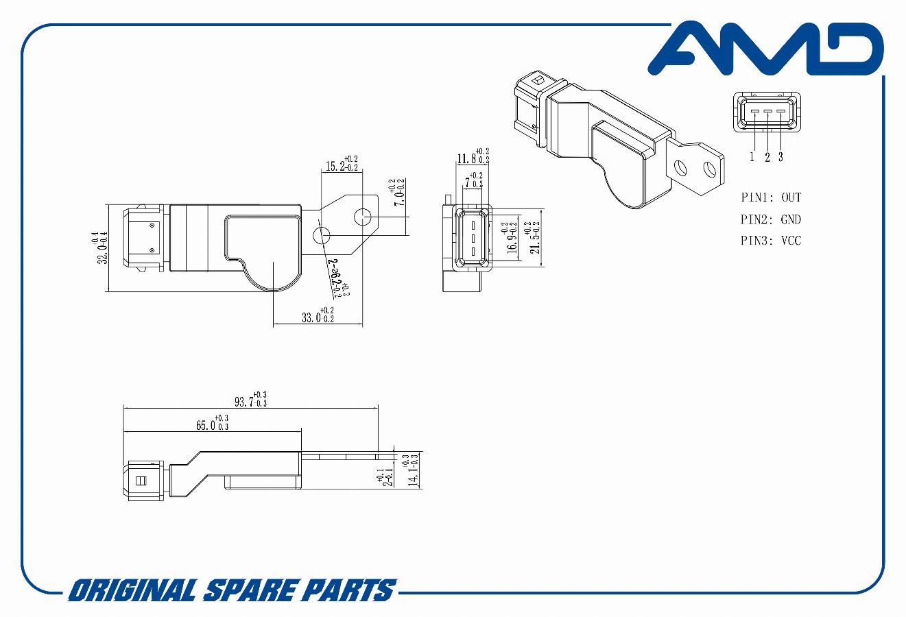 Датчик положения распредвала Daewoo Nubira 1.6 DOHC 97>/Chevrolet Lacetti 1.5 03> AMDSEN47