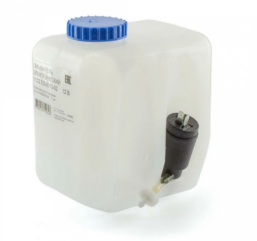 Бачок омывателя 2л в сборе ВАЗ-2101-2107/2121/ГАЗ-2705/3302 1122.5208010-02