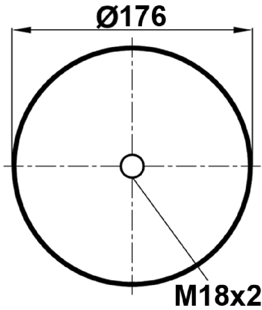 Пневморессора со сталь.стаканом задняя MAN TGA T00704882V2