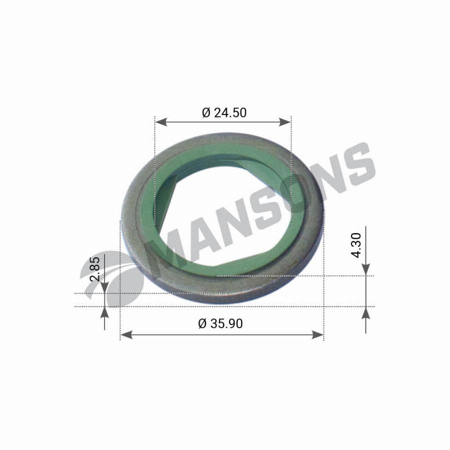 Кольцо уплотнительное 24*36*4 Scania 2/3/4/P/G/R/T 100.559