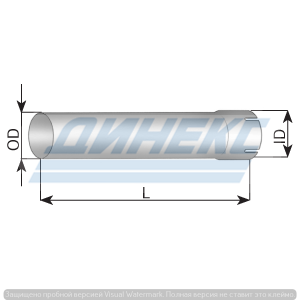 Труба D=128 (5) L=1500 mm 93127