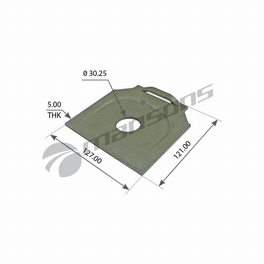 Пластина полурессоры 70мм BPW 300.237