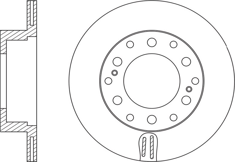 Диск тормозной 312*18 6отв. задний Toyota Land Cruiser RN1553