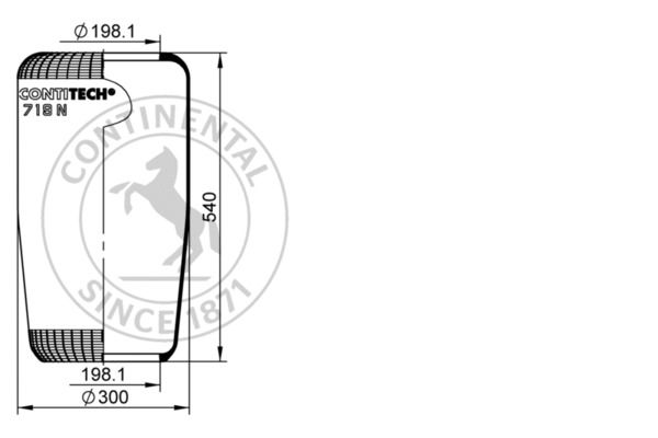 Пневмобалон BPW/DAF/SCHMITZ 719N