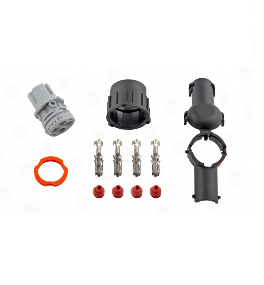 Разъем 4-х контактный (2*2) (4-pin, 4 уплотнения, уплотнительное кольцо, защитный кожух) 7810183