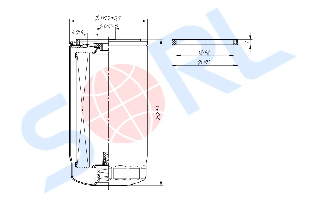Фильтр масляный MAN/MB/Volvo/HOWO/MAZ RL6140AC03