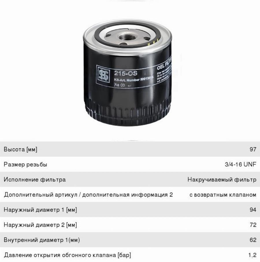 Фильтр масляный Scania/Nissan/Toyota/ВАЗ 50013215