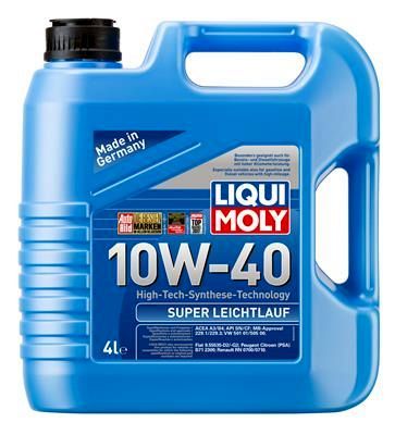 Масло моторное 10W40 LiquiMoly Super Leichtlauf SL/CF A3-04/B4 4L 1916