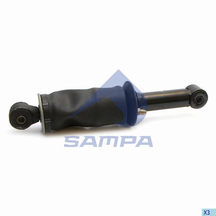 Амортизатор кабины 355/410 14*45 O/O задний (пневмо) Volvo FH12/16 030.339-01