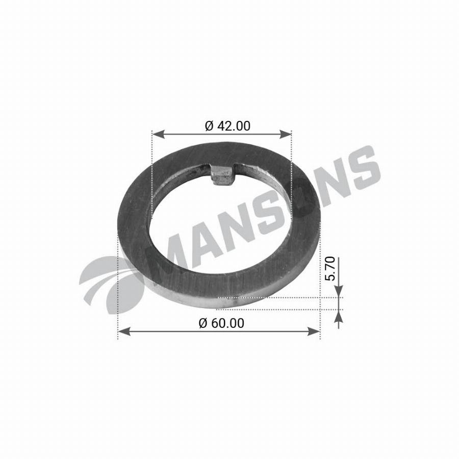 Шайба ступицы 043*61*5.8 под гайку BPW ECO LW114