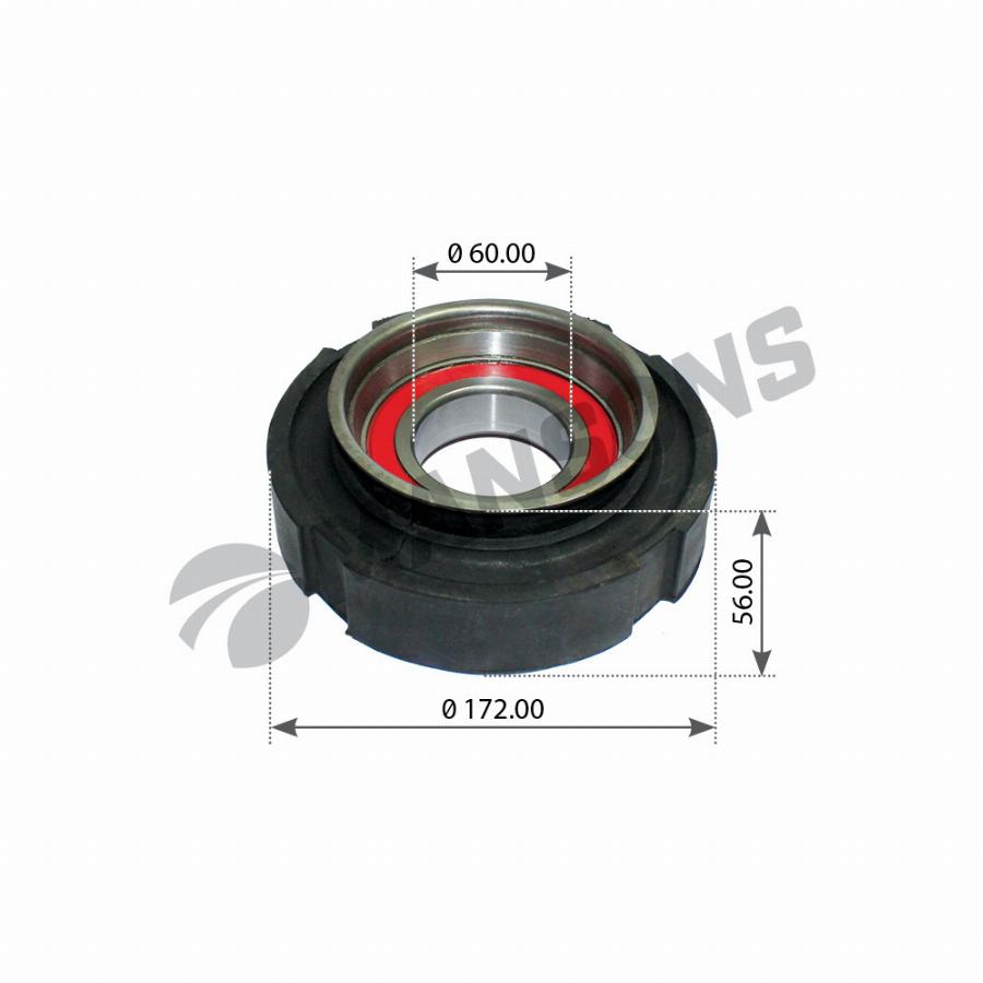 Подшипник подвесной d=60 Scania G/P/R P410/510/610/614/644 100.656