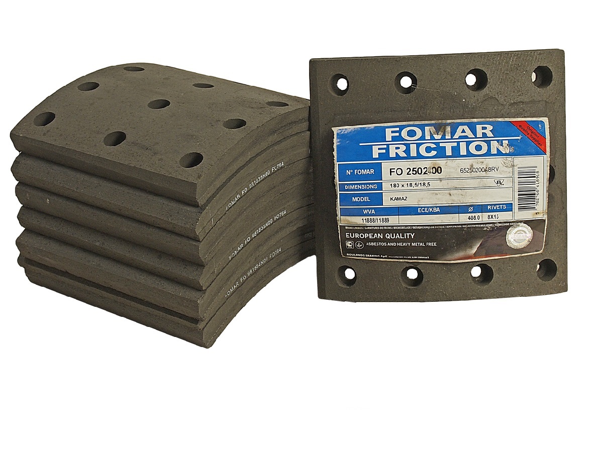 Накладка тормозная сверленая расточенная КАМАЗ-ЕВРО 65250200A8RV