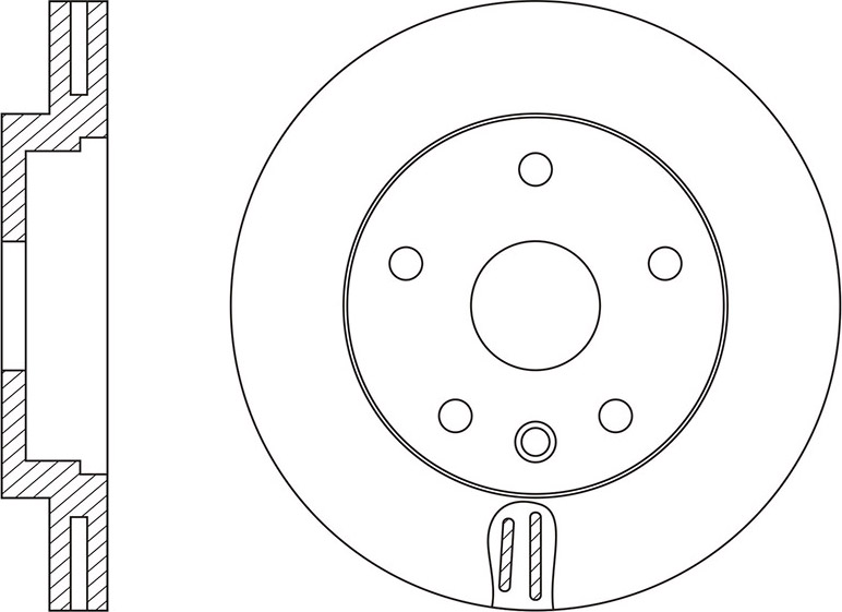 Диск тормозной передний Ford Galaxy/S-max 1.8D-2.5/Volvo S60/S80/XC70 06> RN1589