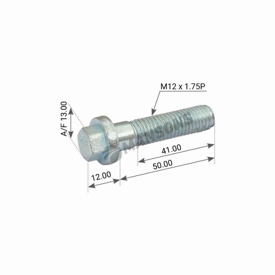 Болт кардана M12*1.75*50/62 Scania 100.569
