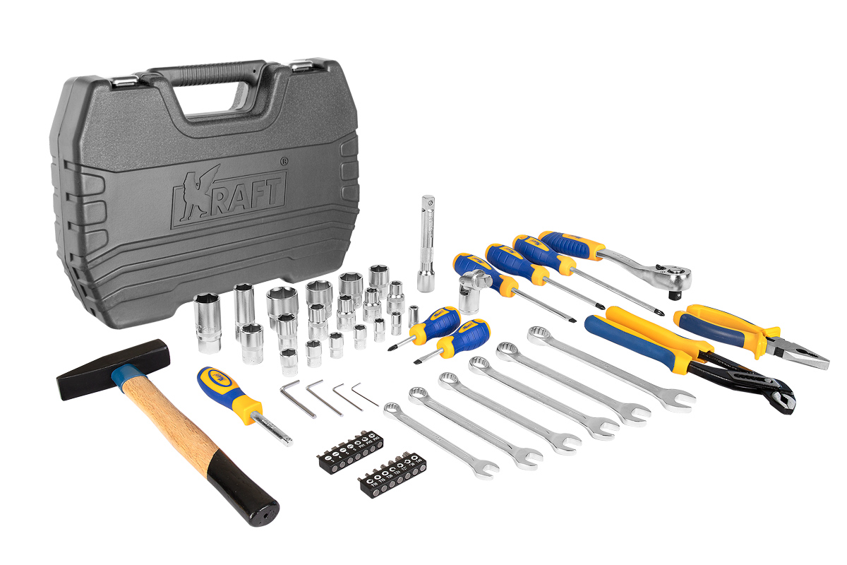 Набор инструмента 1/2" и 1/4" 56 предметов KT700303