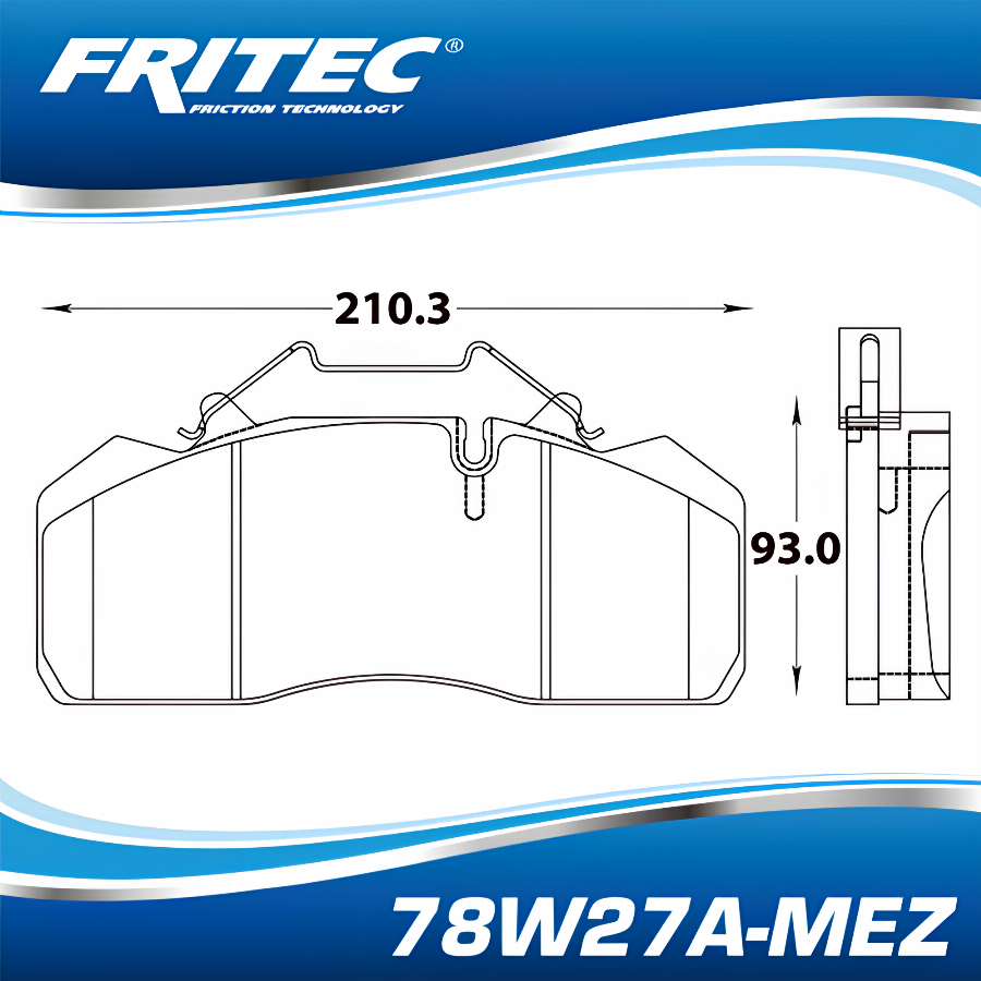 Колодки дискового тормоза керамические SAF SKRB/DAF 78W27