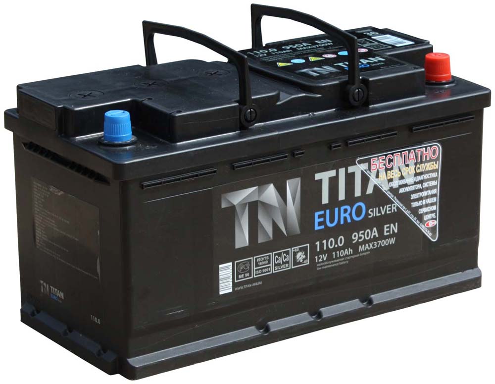 Аккумулятор 12V 110Ah 950A 373*175*190 ETN0 (обр) Titan 6CT-110