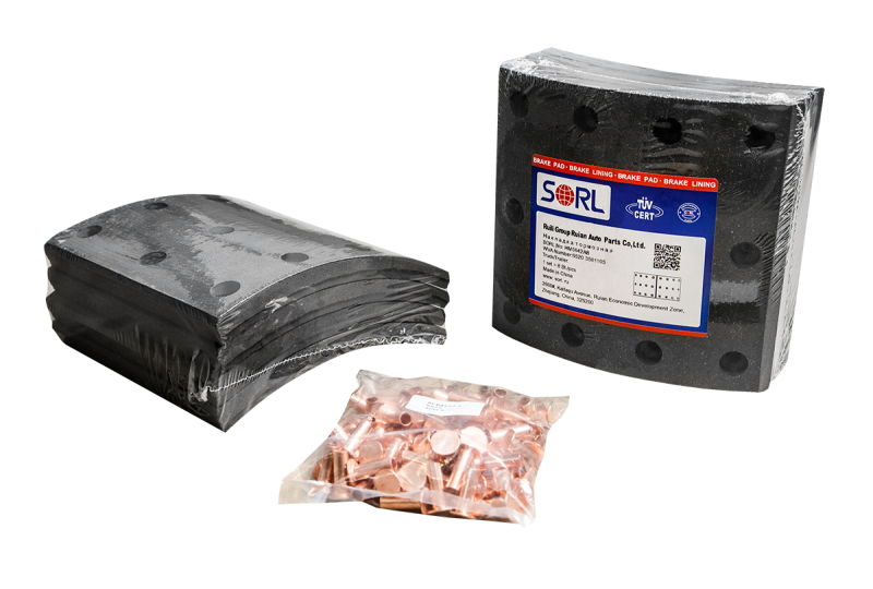 Накладка тормозной колодки сверленая к-т 8шт. с заклепками КАМАЗ HM5642AB