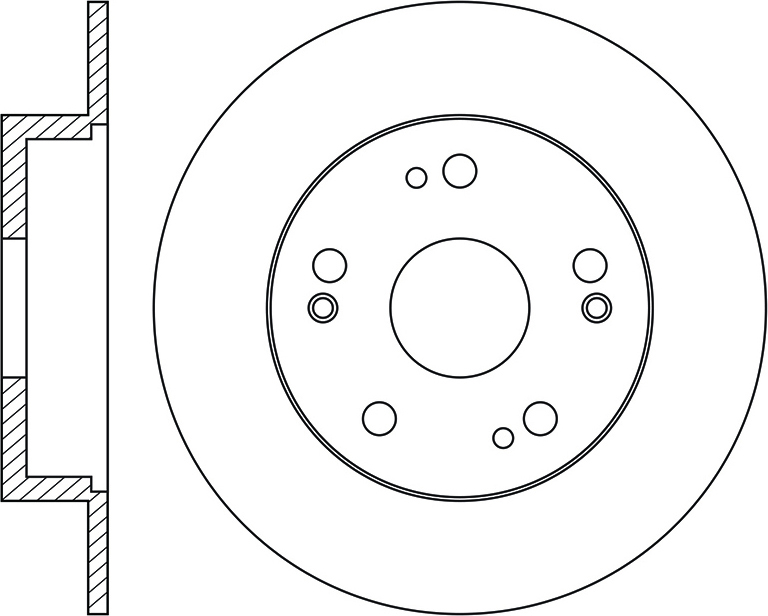 Диск тормозной задний Honda Accord IX 2.0/2.2i-DTEC/2.4 08> RN1425