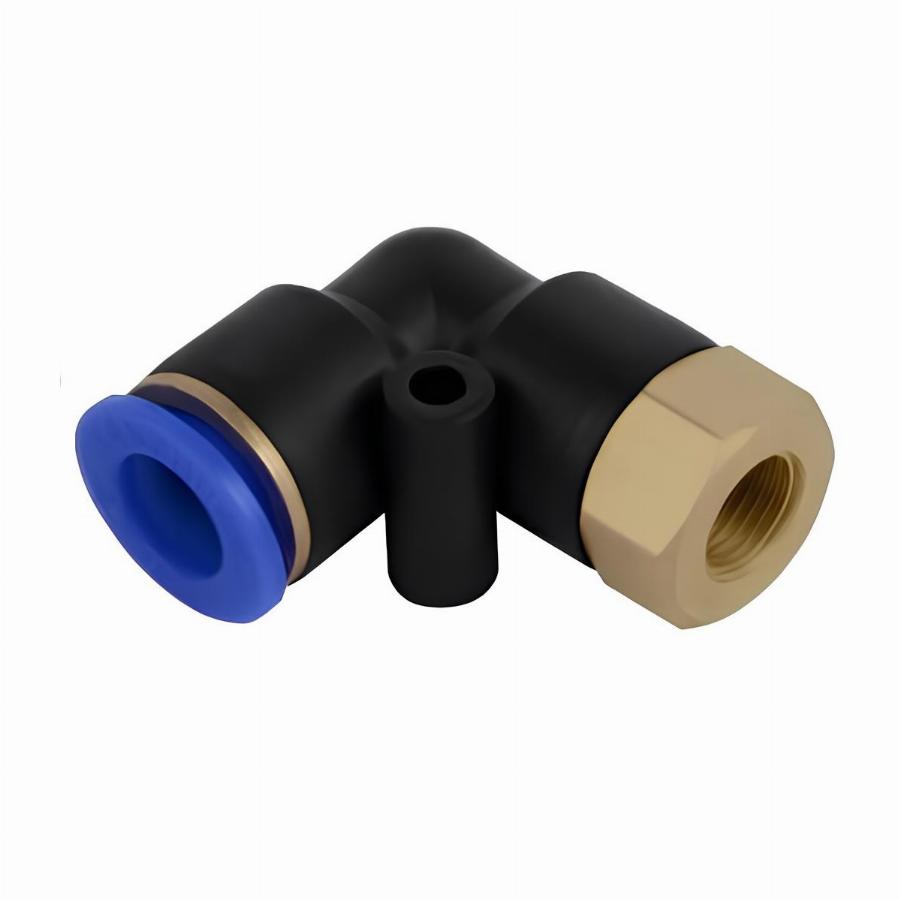 Фитинг L-образный d12*1,0 M12x1.25 PLF внутр. резьба пластик/мет. PLF12