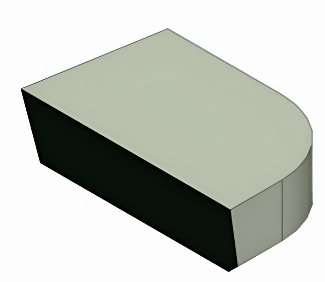 Головка для резца прямоугольная (один угол закруглен) ГРП1