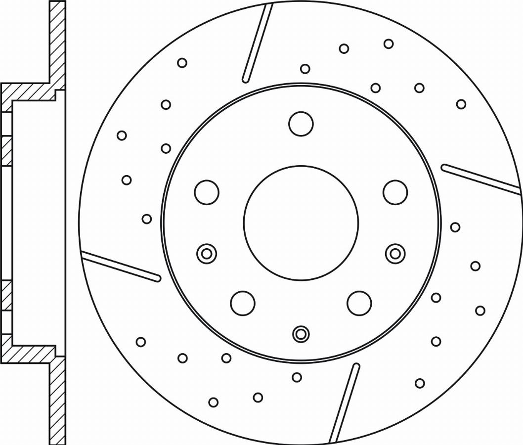 Диск тормозной задний перфорированный Mazda 6 1.8-2.3/2.0Di 02> RN1208DSET