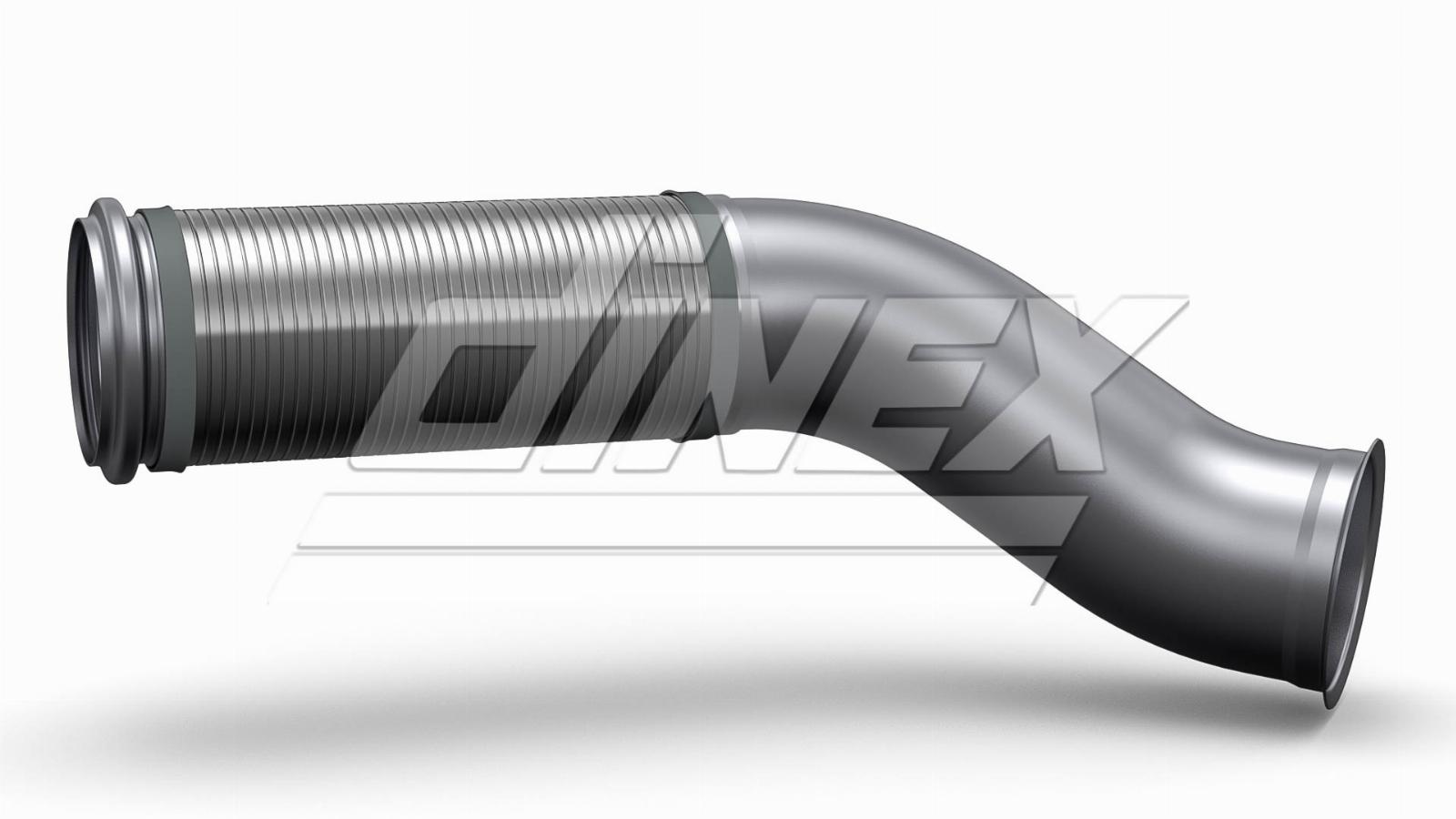 Труба глушителя L=658 с гофрой (перед бочкой) Volvo FH/FM/FMX/NH/Renault Kerax/Magnum 82235