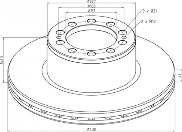 Диск тормозной 430*131*45*143.5 MB GL9434210312