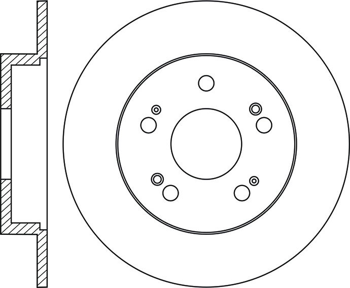 Диск тормозной задний Honda Civic VII 1.3/1.4/1.8/2.2CTDi 06> RN1362