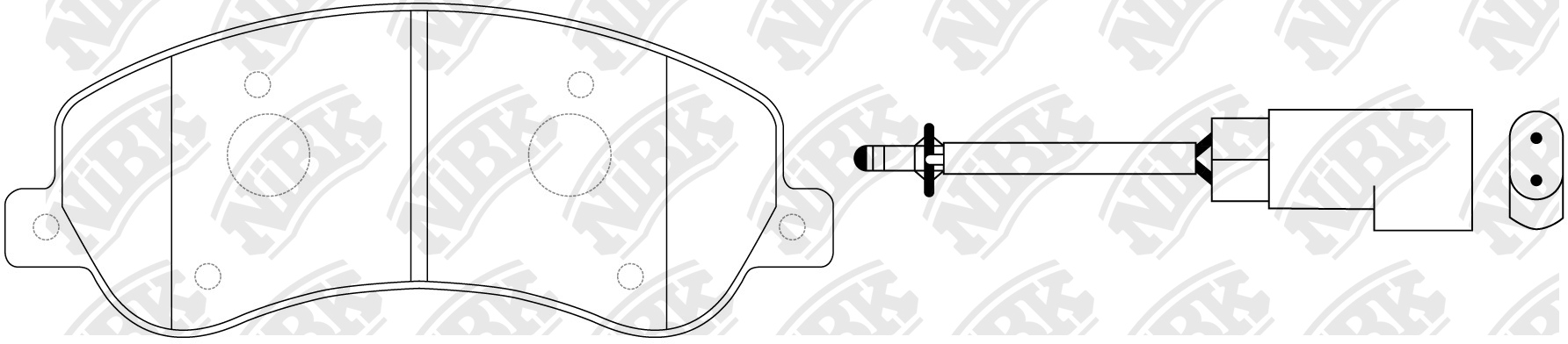 Колодки дискового тормоза передние Ford Transit/VW Amarok PN0444W
