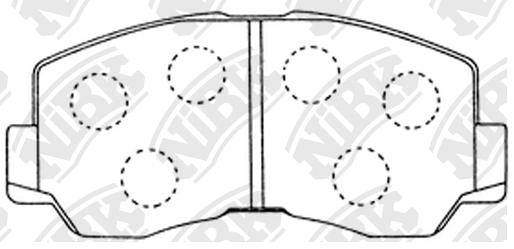 Колодки дискового тормоза передние Mitsubishi Galant 1.6/2.0/2.3D 80-84 PN3084