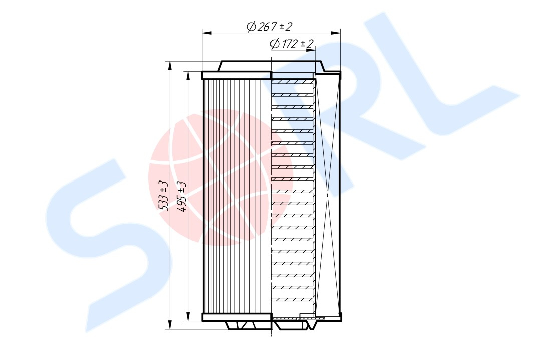 Фильтр воздушный MB Actros II/Axor II RL1109AA25